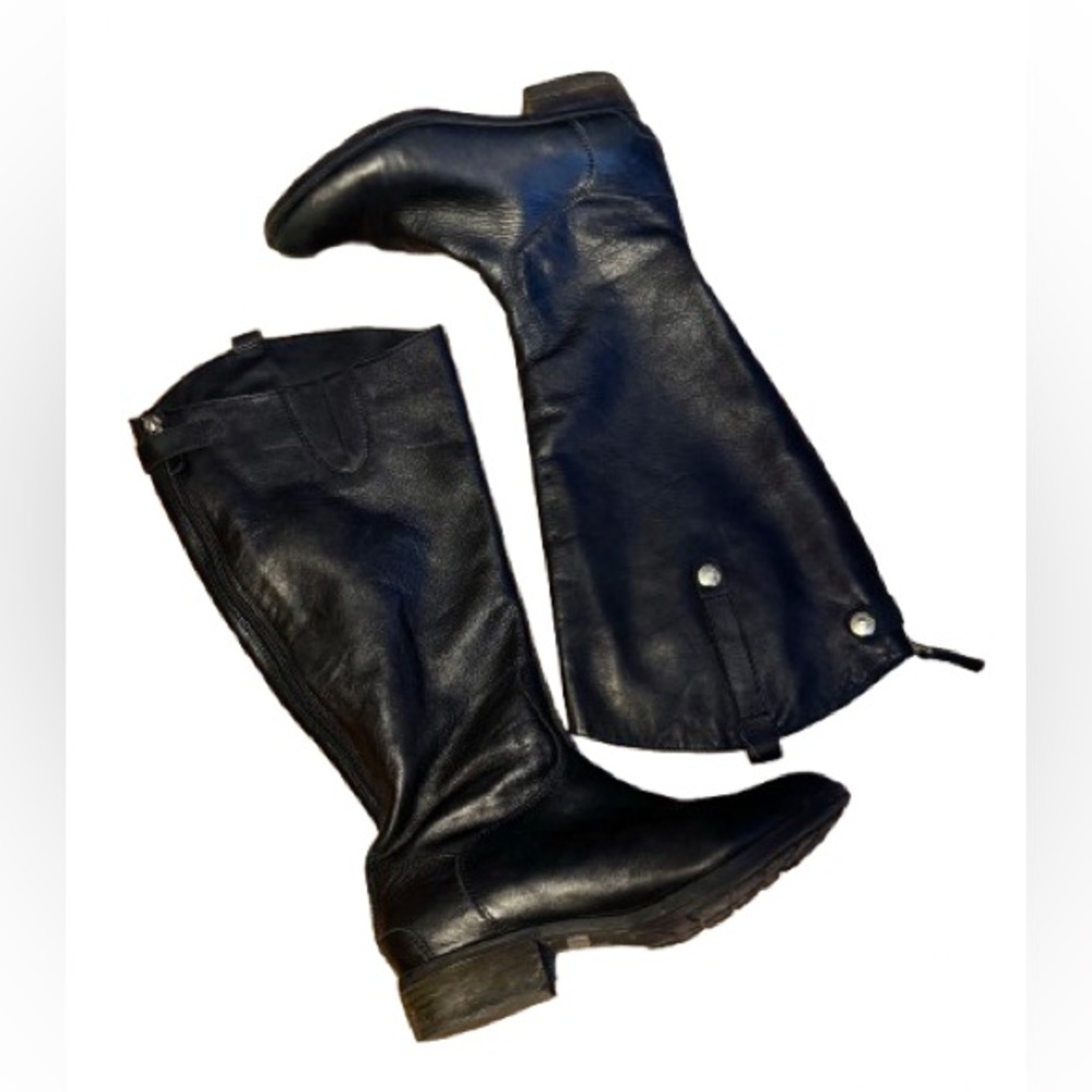 Sam Edelman Black Leather Knee-High Boots - Picture 4 of 10